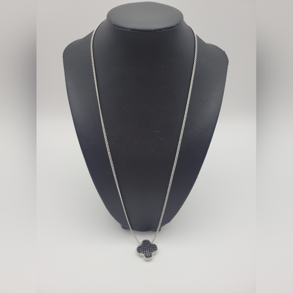 Mens Brooklyn Exchange Four leaf Clover Rhinestone Necklace